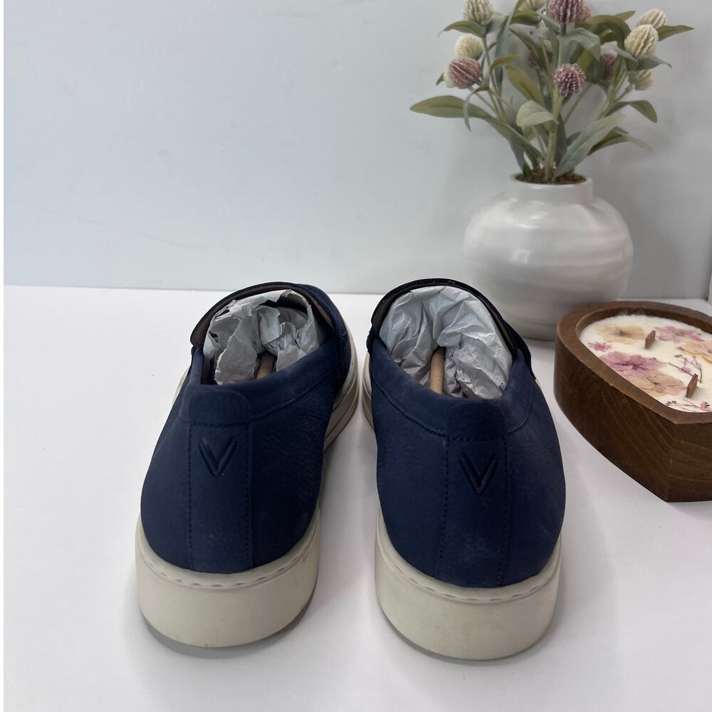 Vionic Thompson Slip-on Penny Loafers Casual Comfort Shoe Navy Men's 12 Wide - Picture 4 of 9